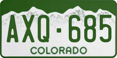 CO license plate AXQ685