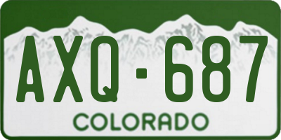 CO license plate AXQ687