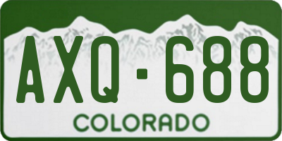CO license plate AXQ688