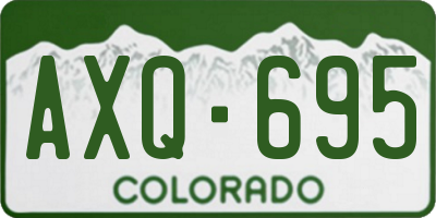 CO license plate AXQ695