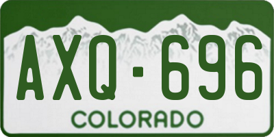 CO license plate AXQ696