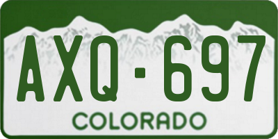 CO license plate AXQ697