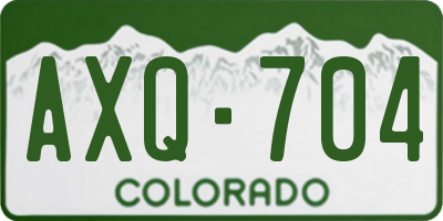 CO license plate AXQ704