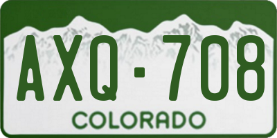 CO license plate AXQ708