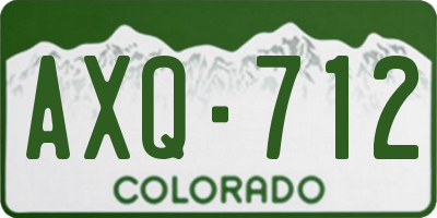 CO license plate AXQ712