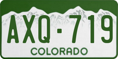 CO license plate AXQ719