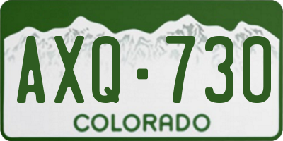 CO license plate AXQ730
