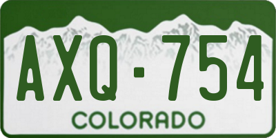 CO license plate AXQ754