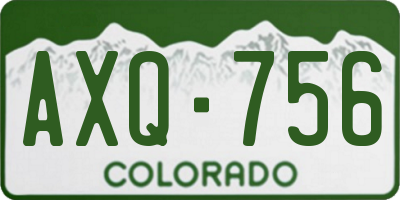 CO license plate AXQ756