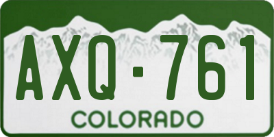 CO license plate AXQ761