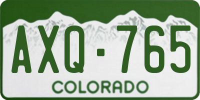 CO license plate AXQ765