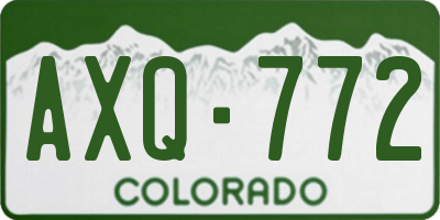 CO license plate AXQ772