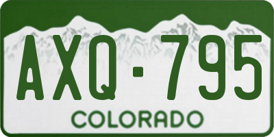 CO license plate AXQ795