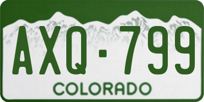 CO license plate AXQ799