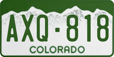 CO license plate AXQ818