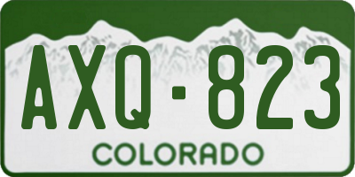 CO license plate AXQ823