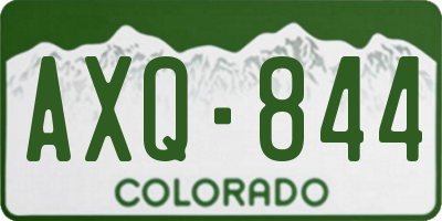 CO license plate AXQ844