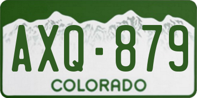 CO license plate AXQ879