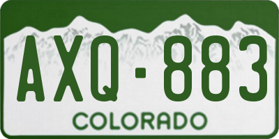CO license plate AXQ883