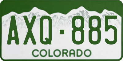 CO license plate AXQ885