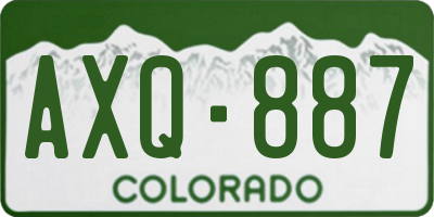 CO license plate AXQ887