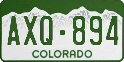 CO license plate AXQ894