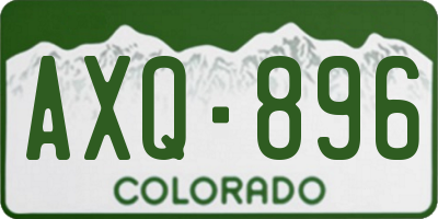 CO license plate AXQ896