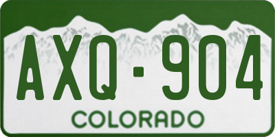 CO license plate AXQ904