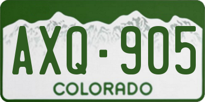 CO license plate AXQ905