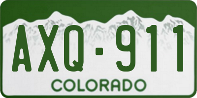 CO license plate AXQ911