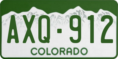 CO license plate AXQ912