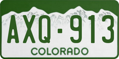 CO license plate AXQ913