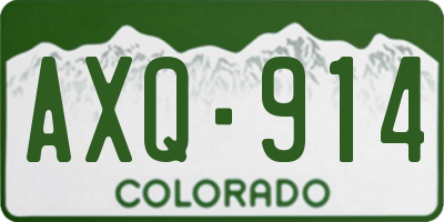 CO license plate AXQ914