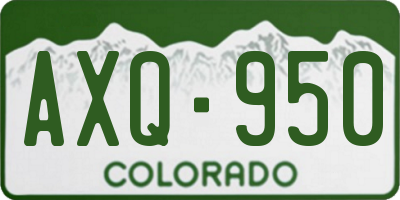 CO license plate AXQ950