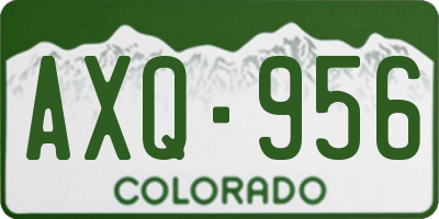 CO license plate AXQ956