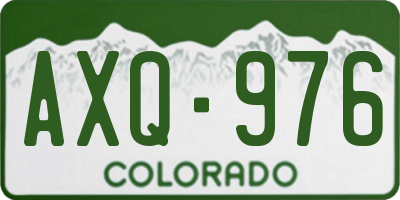 CO license plate AXQ976