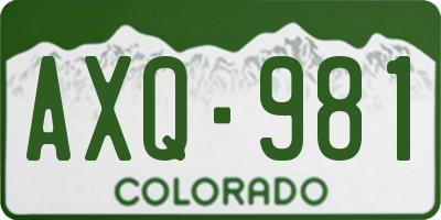 CO license plate AXQ981