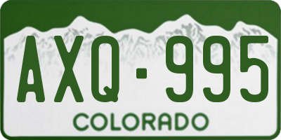 CO license plate AXQ995