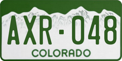 CO license plate AXR048