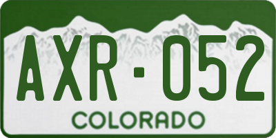 CO license plate AXR052