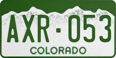 CO license plate AXR053