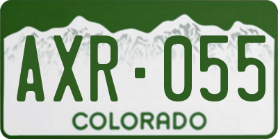 CO license plate AXR055