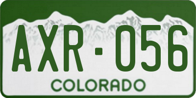 CO license plate AXR056