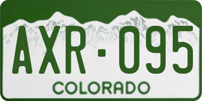 CO license plate AXR095