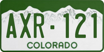 CO license plate AXR121