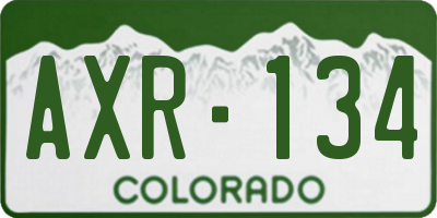 CO license plate AXR134