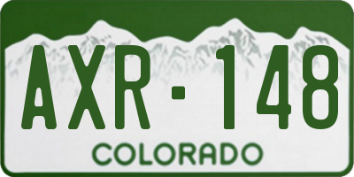CO license plate AXR148