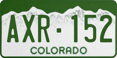 CO license plate AXR152