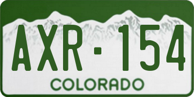 CO license plate AXR154