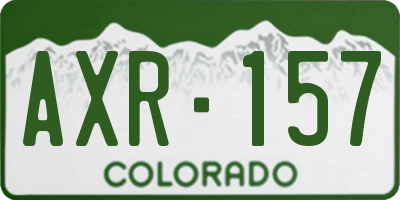 CO license plate AXR157